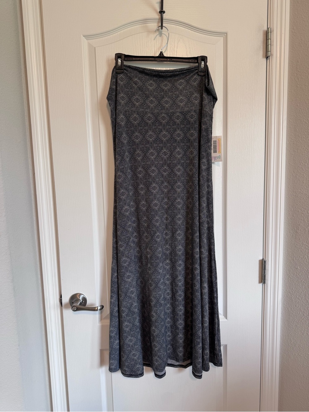 LuLaRoe Gray Diamond-Print Maxi Skirt